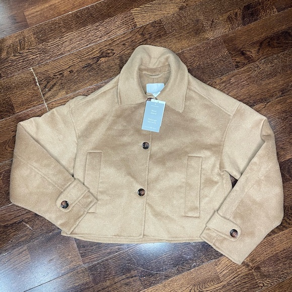 H&M Tan Wool Utility Jacket - Picture 4 of 10